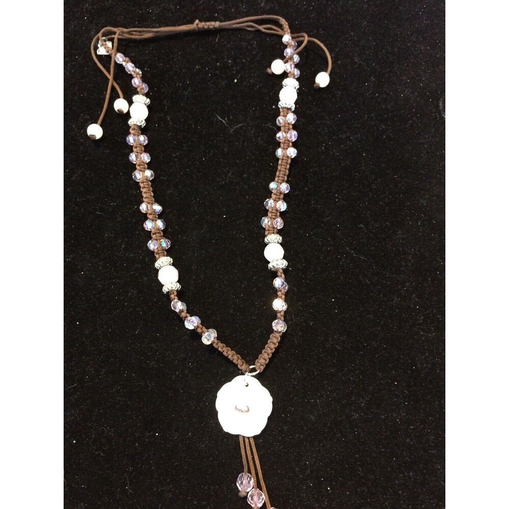 Cookie Lee Necklace Pink Genuine Crystals Choker 18" new Adjustable
